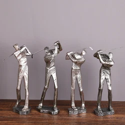 Huge Golf Player Figurine Resin Sportsman Statue Industrial Geometrical Shape Golfer Accessory Light Luxury Club Bar Home Decor