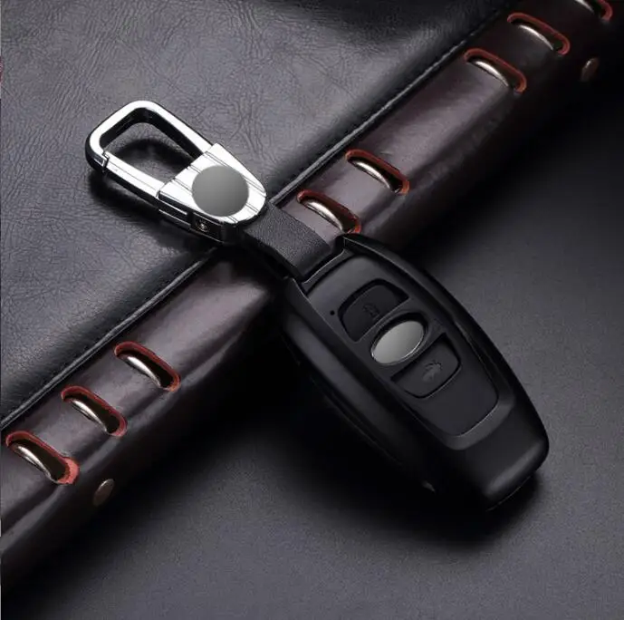 

High Quality Car Aluminium Alloy KeyHolder Cover Case For Subaru XV BRZ Forester 2019 Legacy Outback key holder Accessories