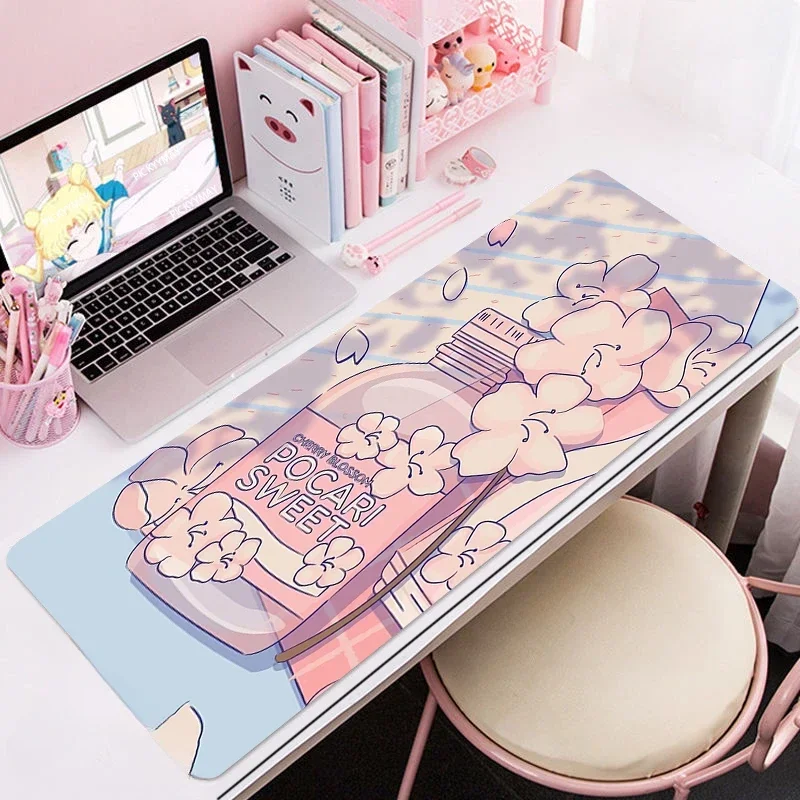

Розовый милый коврик для мыши, геймерский коврик, большой Kawaii коврик для мыши, коврик для мыши XXL, коврик для клавиатуры, настольный коврик, коврик для ноутбука, компьютерный коврик для ноутбука