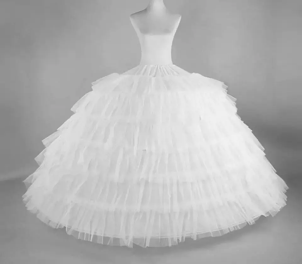 Alonline White Color 5 Kinds  Wedding Petticoat Used For A Line& Mermaid Wedding Dress  Crinoline Enagua nupcial