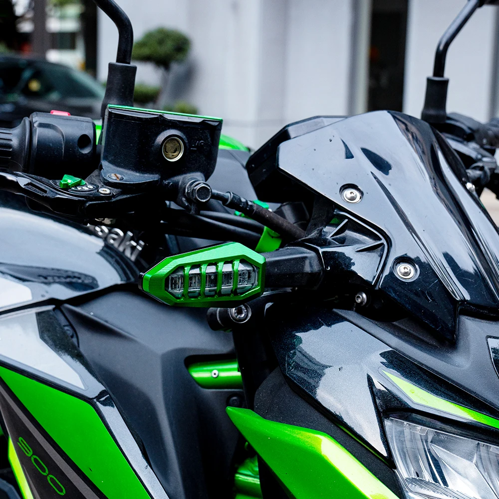 لكاواساكي Z500 نينجا 500 SE Z500SE Ninja500SE ABS 2024 2025 دراجة نارية الألومنيوم الجبهة الخلفية بدوره مصباح إشارة حماية الحرس