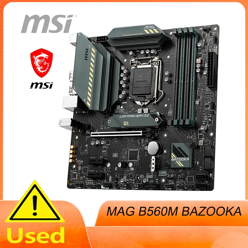 

Игровая материнская плата MSI MAG B560M Bazooka Micro-ATX (10/11-го поколения Intel Core, разъем LGA 1200, DDR4, 5066+ МГц, 2 слота M.2)