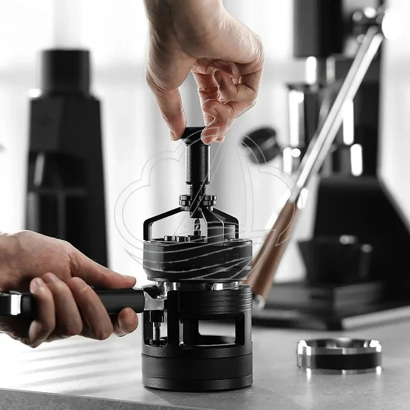 Black Espresso WDT Tool Adjustable Needle Depth Coffee Distribution Stirrer for 51/53/58mm
