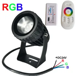 New External control RGB LED Lawn Lamp COB Light 20W Outdoor Waterproof Pathway Garden Spot Bulb Decor Landscape Lighting 12V24V