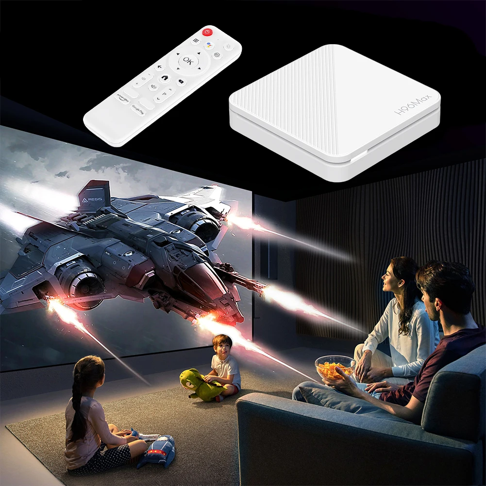 4K Smart TV Box 2GB RAM 8GB/16GB ROM HD Media Player Android 14.0 WiFi BT Quad Core H313 Video Set Top TV Box