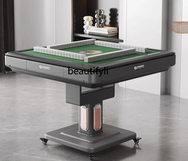 

ss 8350Intelligent bass mahjong machine automatic dining table dual-purpose heating electric folding modern mahjong table househ