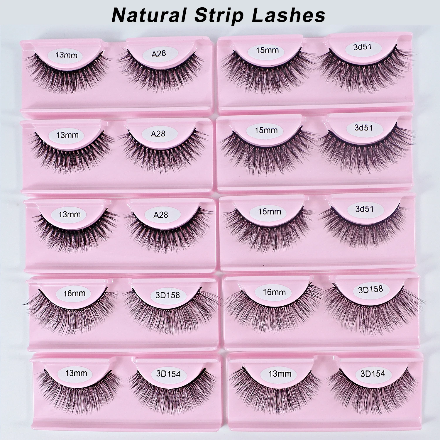 10/30/50/100 paires en gros Faux cils aspect naturel Faux cils de vison moelleux vaporeux faux cils fournisseurs