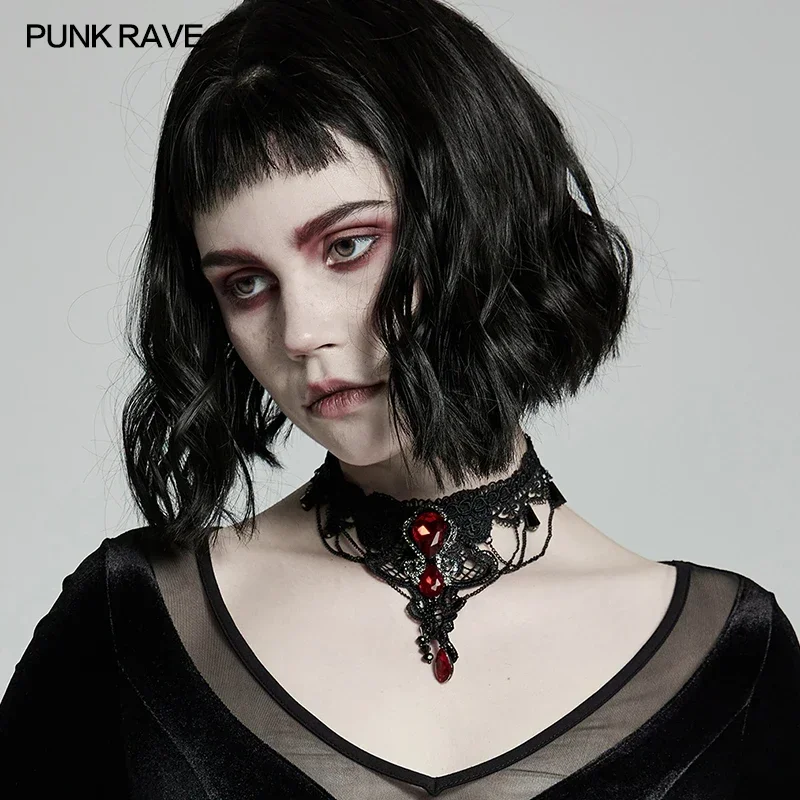 PUNK RAVE Women\'s Gothic Butterfly Decal Gem Necklace Fashion Gorgeous Delicate Party Evening Dinner   Jewelry