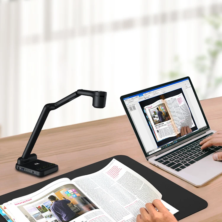 Multi-Functional Visual Presenter, Educational Document Camera Scanner, 90 Degree Rotation Function For Classroom Teaching