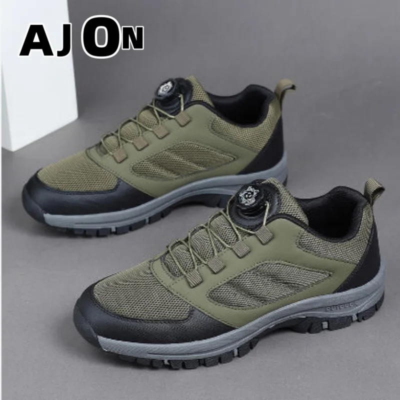 

Four Seasons brand men's sports shoes fashion rotating buckle shoes hiking shoes comfortable winter plus size men's shoes