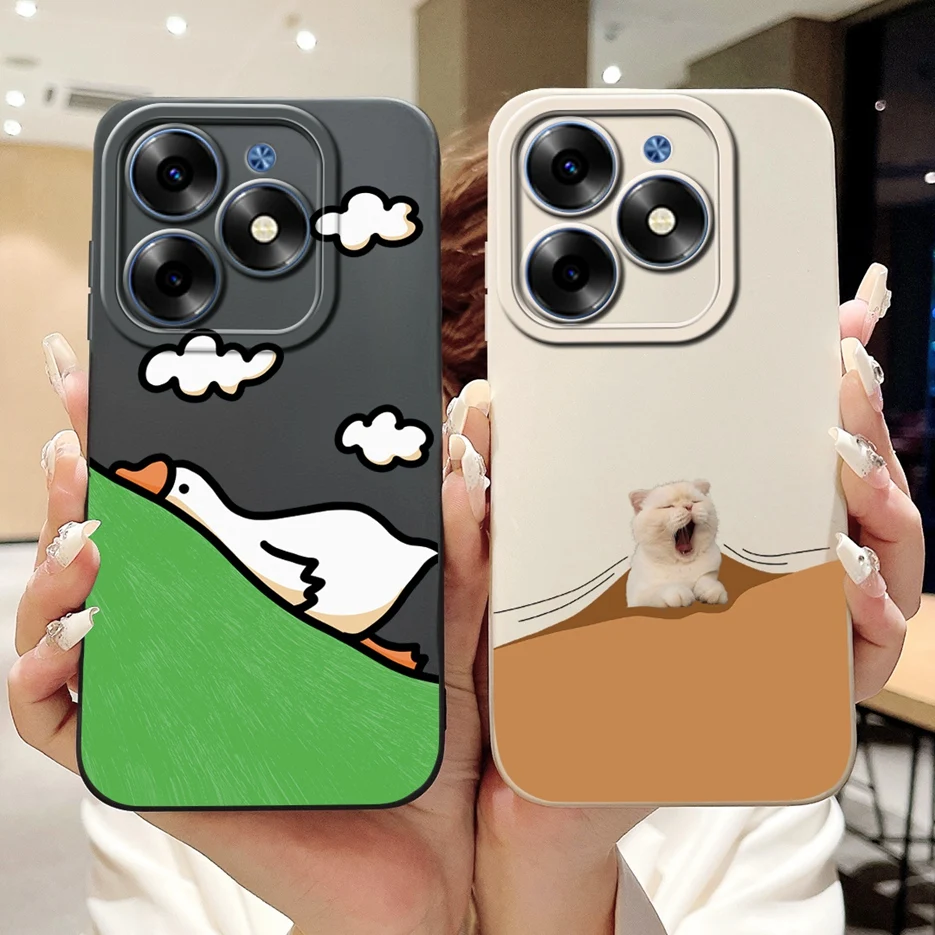 For Tecno Spark Go 2024 Case BG6 Cute Cartoon Painted Cover Soft Silicone Phone Case For Tecno Spark GO 2024 Fundas 6.6\'\' Bumper