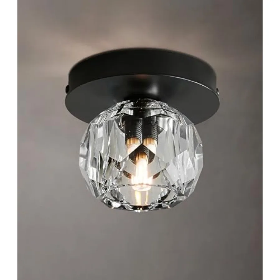 

Хрустальная маленькая люстра: светильник с кристаллами K9, латунный полувстраиваемый потолочный светильник - настенный светильник-шар - современный мини-светильник