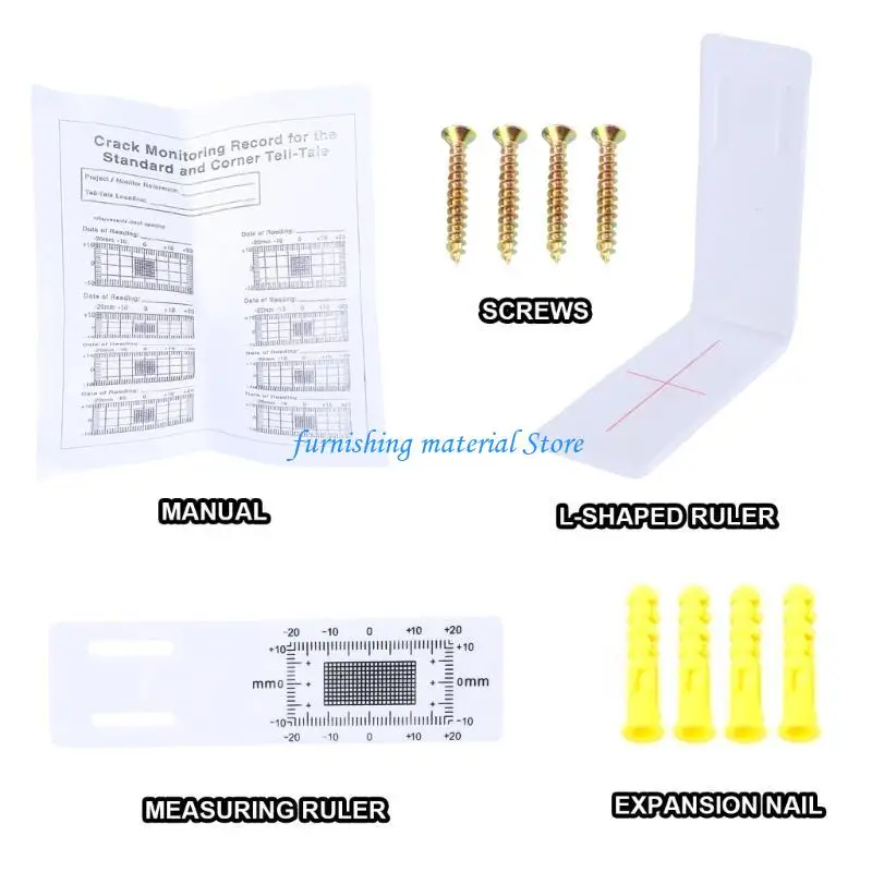 Monitores grietas Y5GD Monitorios ancho Herramienta monitoreo crack concreto Registro