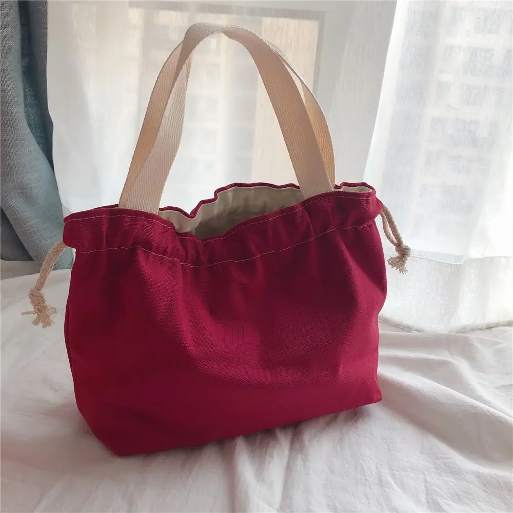 Kawaii Drawstring Storage Bag Large Capacity Solid Color Portable Toiletry Bags Coin Purse Make Up Pouch Bag Small Item Pouch