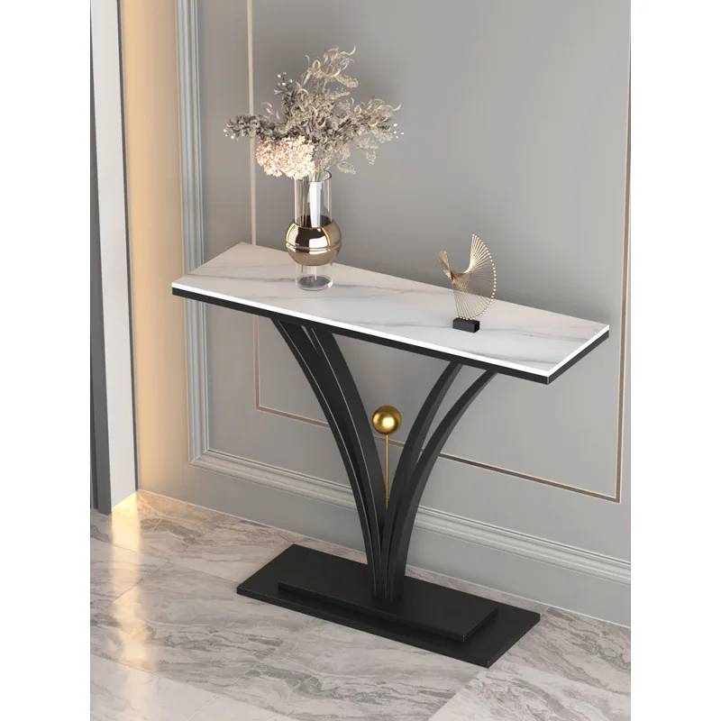 

New Chinese-style entrance table, simple art style decoration, light luxury, very narrow storage table against the wall