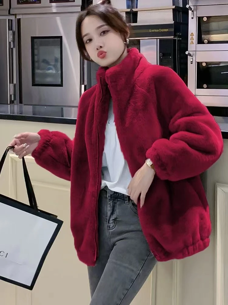 plus Size Fleece Jacket Women's Autumn Winter Open Cardigan Zipper Casual Loose Sweatshirt Warm Outerwear Cold Proof