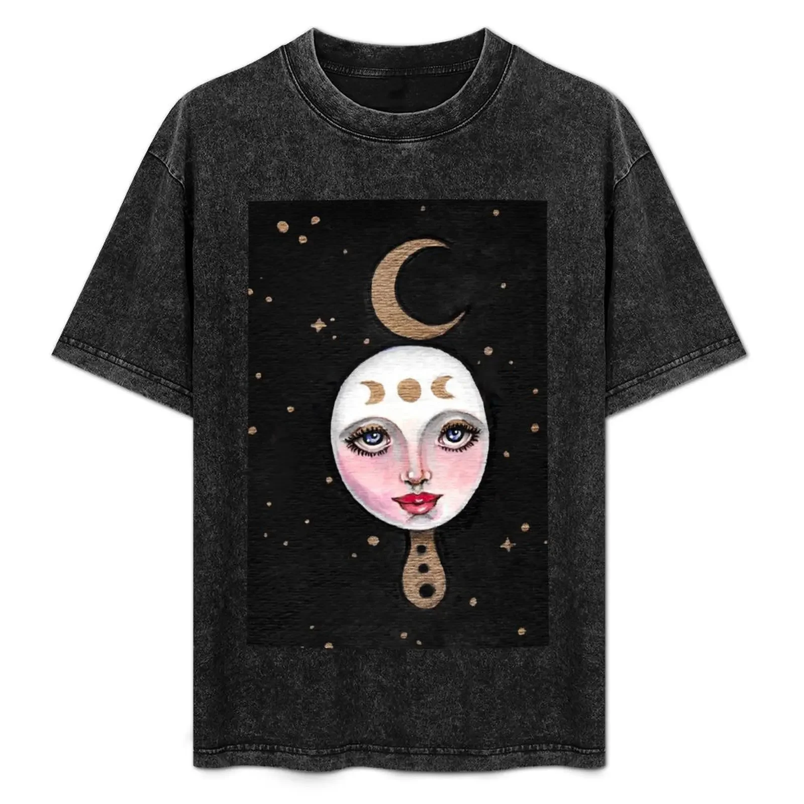 

Moon Child T-Shirt Basic Short Sleeve Cotton Blend T-Shirt