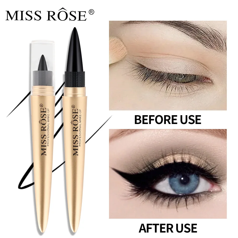 Hot double tube color eyeliner, cool black, full-bodied eyeliner pen, waterproof, non smudging, eyeliner cream, necessary for be