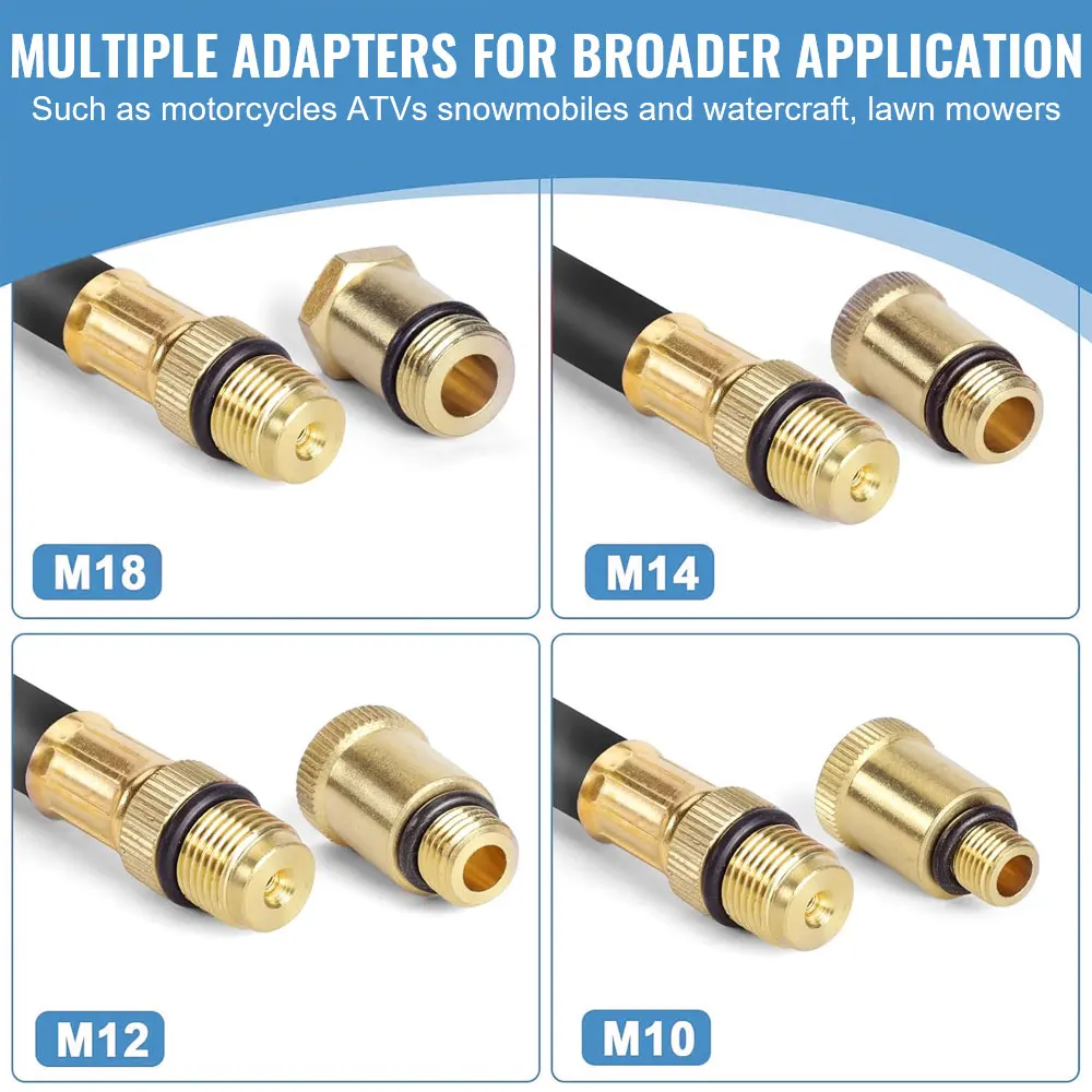 Professionelles Druckmessgerät Benzinmotor-Kompressionsmesser Automobil-Zylindertester-Set mit M10 M12 M14 M18 Adapter – Detail 8