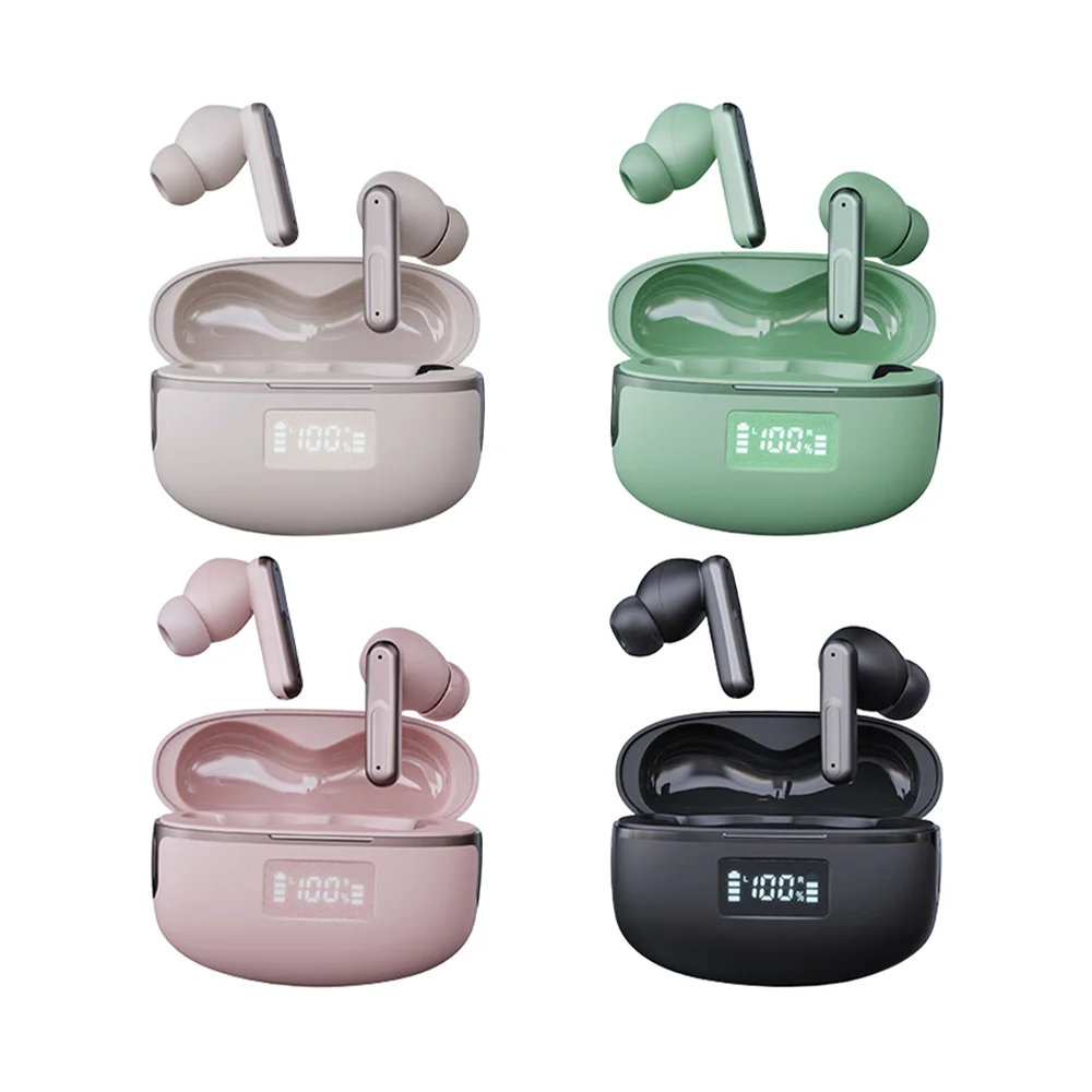 Auriculares con traductor AI impermeables A28 con ganchos para las orejas 164 idiomas BT5.3 auriculares deportivos inalámbricos cancelación de ruido