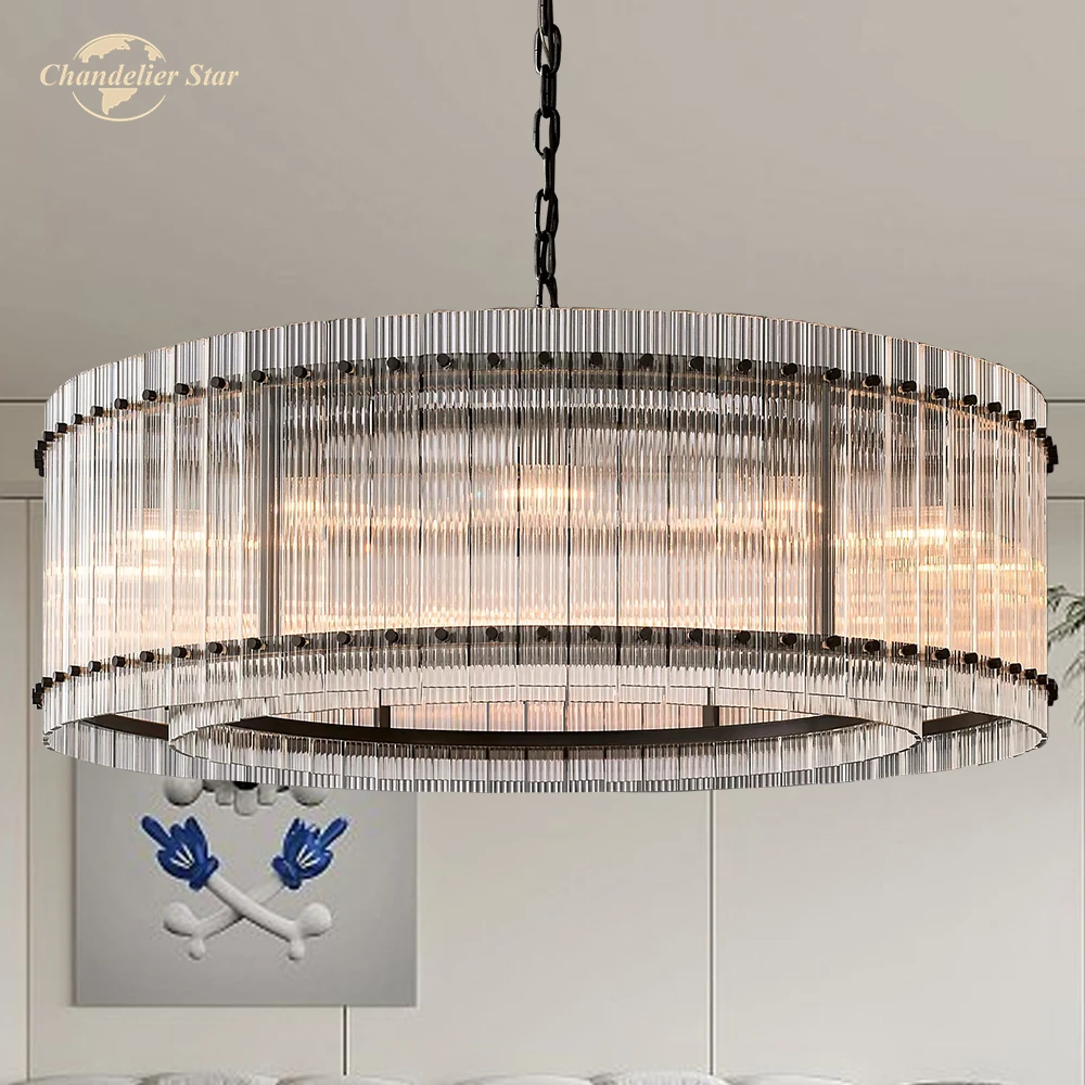 Modern Glass Chandeliers LED San Marco Round Chandelier Decoration Bedroom Living Room Dining Room Pendant Lights Fixture