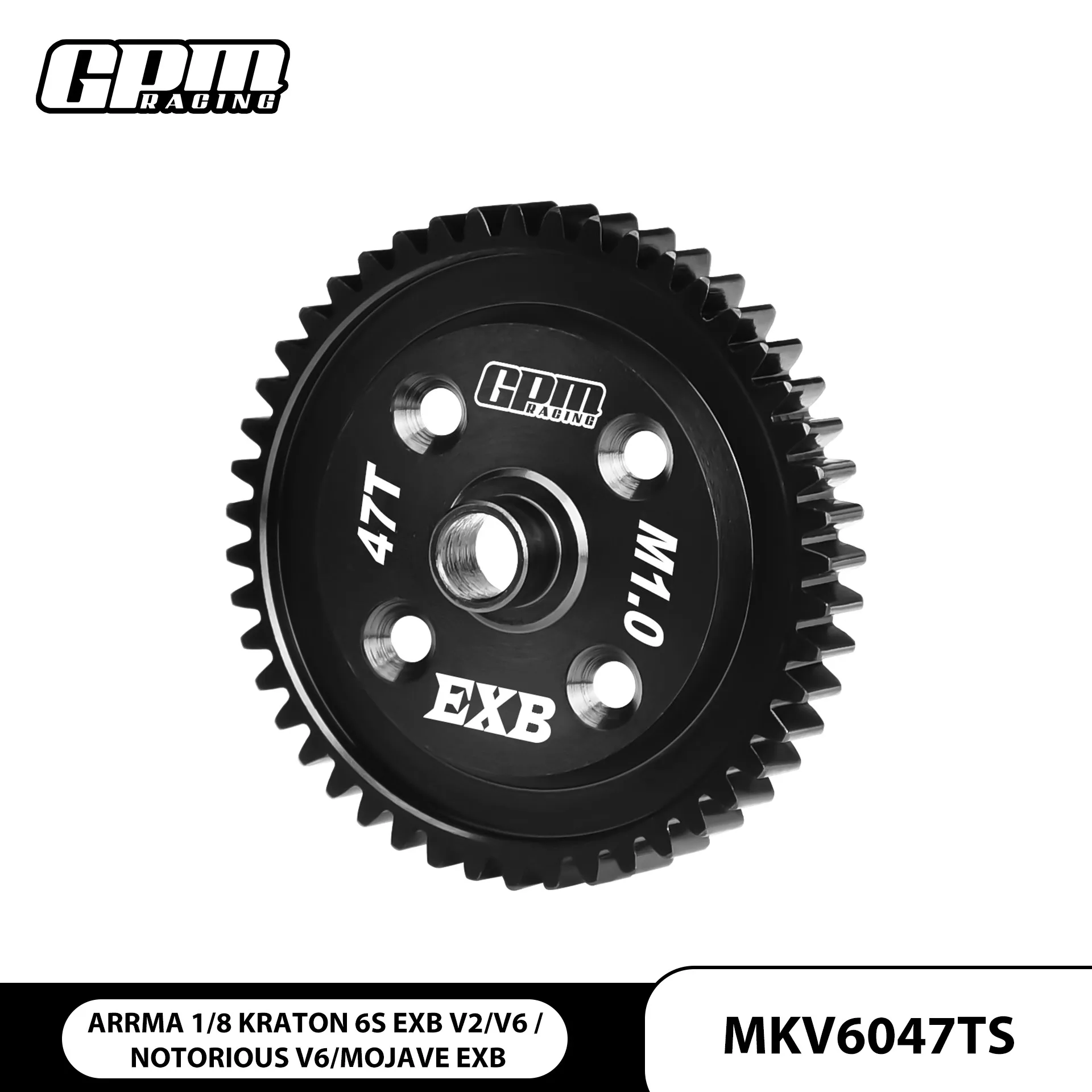 

ARRMA 1/8 Kartun Wandering V6 EXB, средний дифференциал из легированной стали, большой зуб 47T/M1.0, совместимый с корпусом дифференциала 29 мм