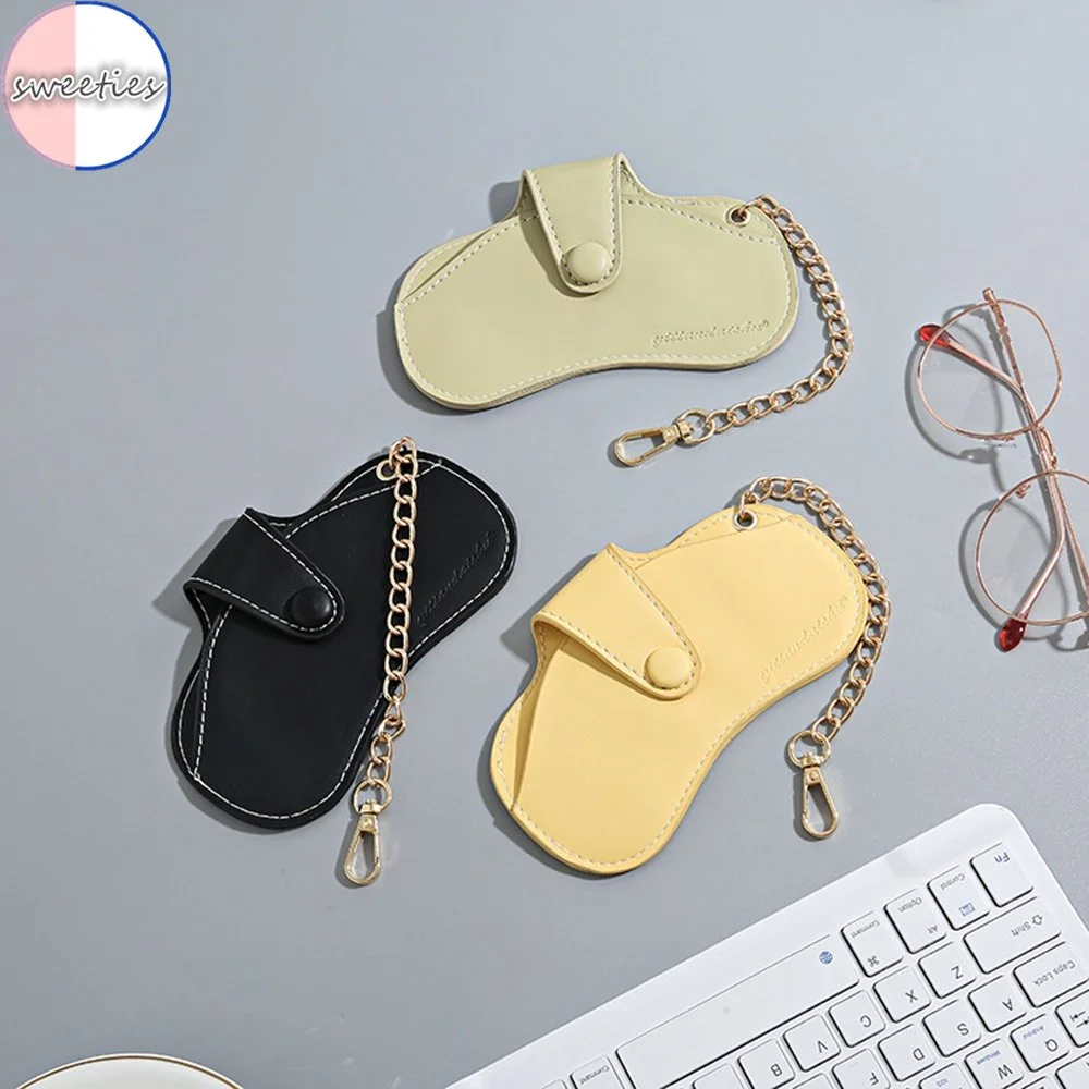 بو الجلود المحمولة نظارات حالة النظارات الشمسية حالة نظارات القراءة غطاء النظارات للرجال امرأة يمكن تعليق النظارات القضية