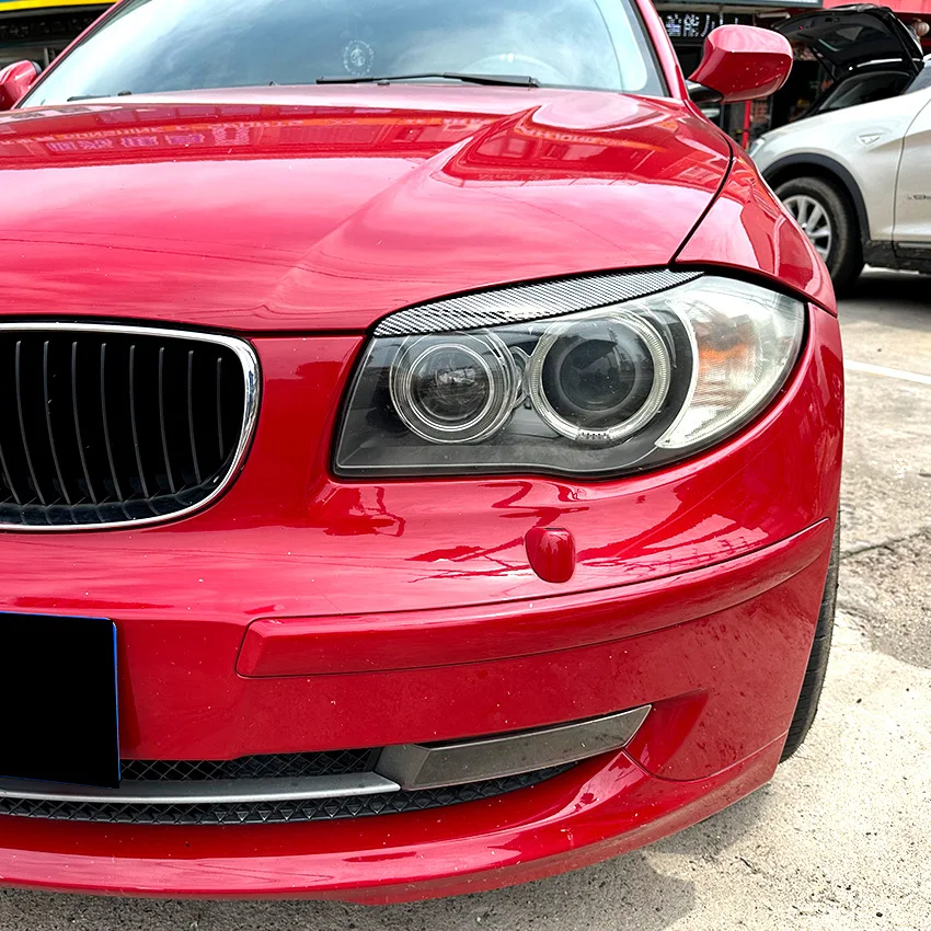 

For BMW 1 Series E81 E82 E87 E88 2008-2013 Car Front Headlight Eyebrow Exterior Sticker Decoration Modification Accessories Auto