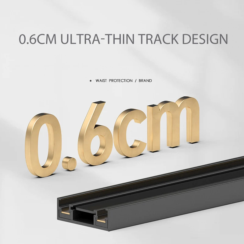 Surface Mounted Ultra-thin Magnetic Track 1/1.5/2m Super Suction Power DC24V Safe Voltage Touchable Lamp Track Easy Installation