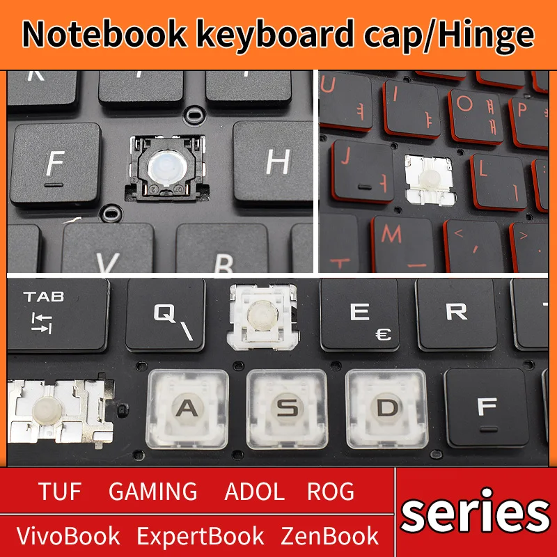 ASUS TUF GAMING VivoBook ADOL ExpertBook ZenBook ROG 노트북 키보드 용 교체 키캡 키 캡 고무 가위 클립 힌지