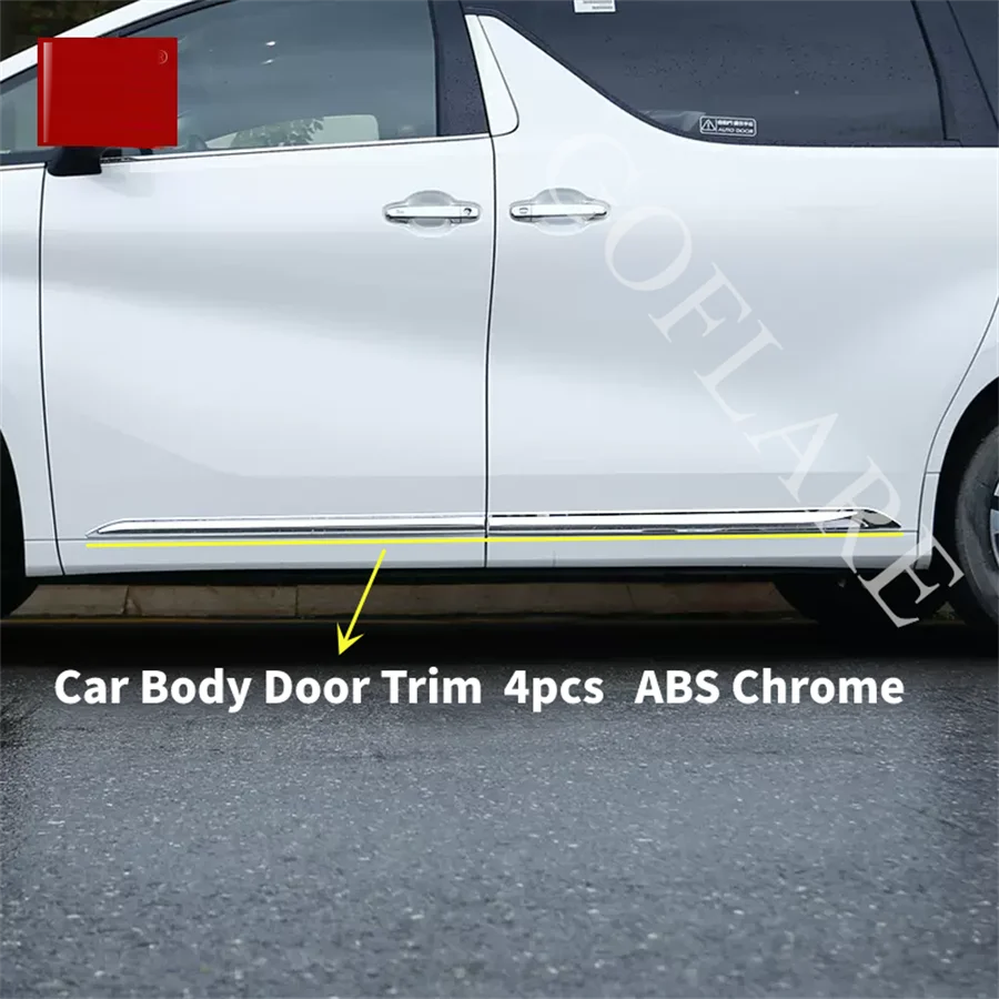 

Car Accessories Styling For Toyota Alphard Vellfire 30 series 2016-2022 Body Door Side Skirt Accent Moulding Trim Cover Sticker