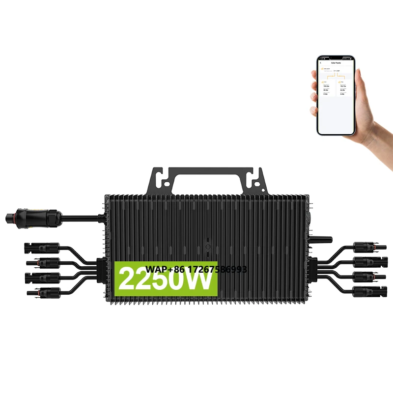 

Gird Tie Micro Inverter 1600W 2000W 2250W On-Grid Microinverter for Home Solar Systems Pure Sine Wave Solar Microinverter