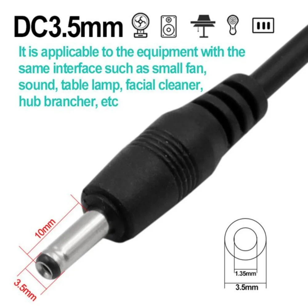 Dc Power Plug 3.5*1.35mm 5V Adapter Cable USB Power Supply Cord Dc Power Plug Line Usb To Dc 3.5mm Cable Charger Power Cable