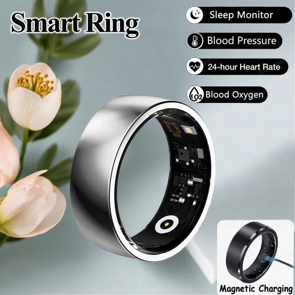 

2024 Smart Ring Health Heart Rate Blood Oxygen Sleep Monitor Sport Waterproof IP68 Smart Control Photo For Man Woman Smartring