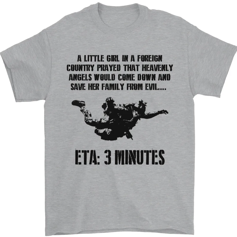 ETA 3 Mins Parachute Regiment Para 1 2 3 4 Mens T-shirt High Quality 100%Cotton Short Sleeve