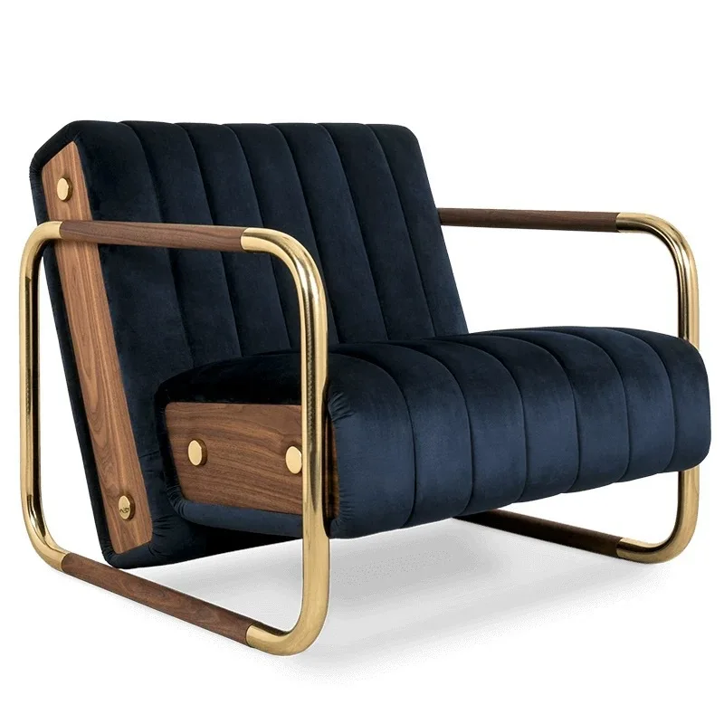 

Fabric living room single sofa chair, modern light luxury creative leisure chair