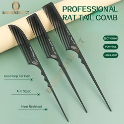 Hairdressing Carbon Comb Hairstylist Hair Cutting Comb Tail Comb Professional Barber Accessories Teasing Combs For Hairdresser