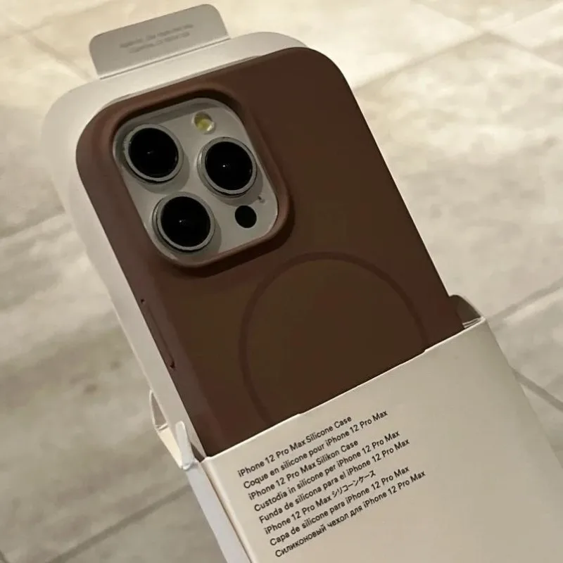 Funda de silicona líquida de lujo para iPhone 17 Pro 16 15 14 13 12 Pro Max 11 para carga inalámbrica magnética Magsafe Capa a prueba de golpes