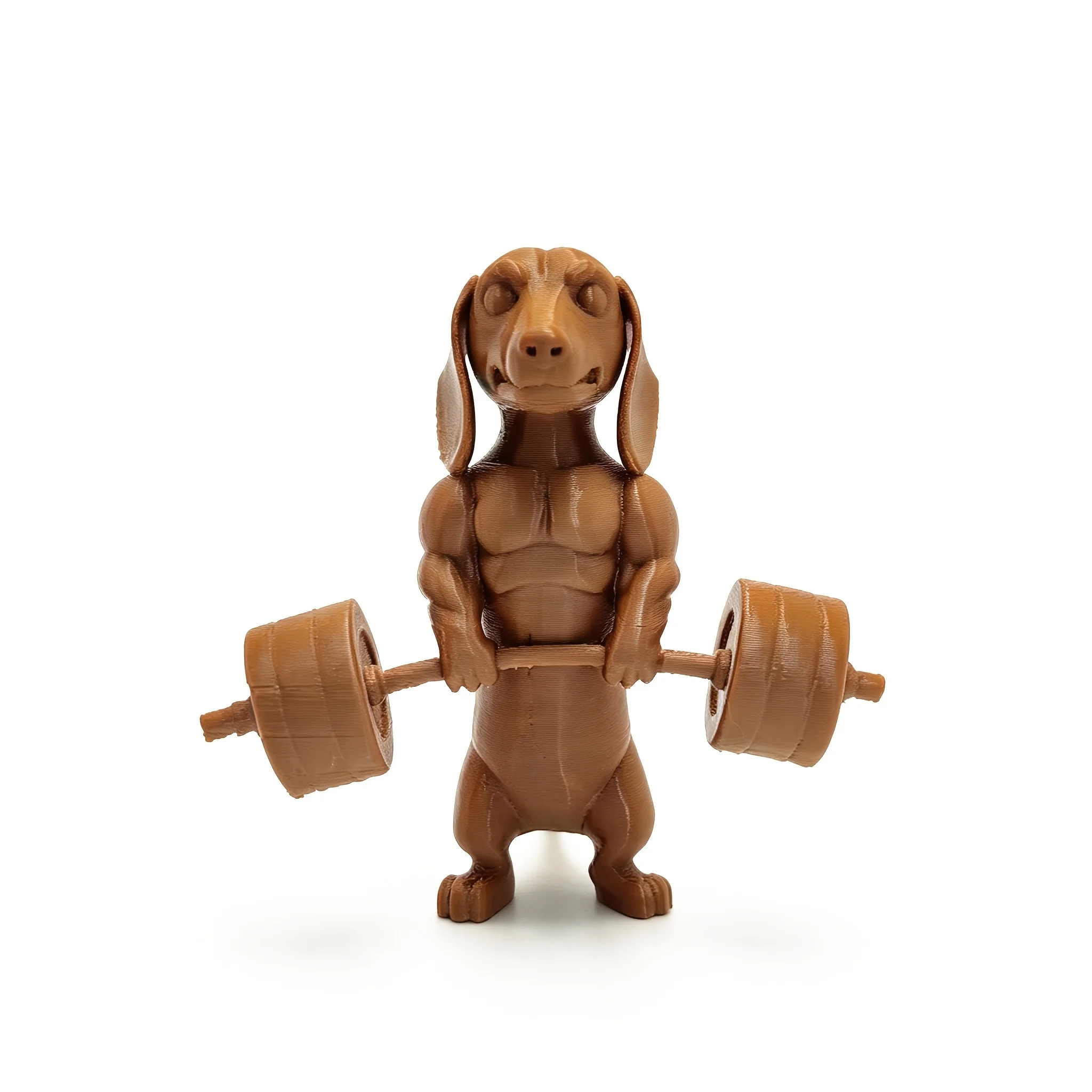 1/3 Piece Random Color Muscle Dachshund Dog Figurine Holding Dumbbell, Fitness-Themed Desktop Decoration, Quirky Weightlifting Dog Figurine, Fun Office Desk Decoration, Niche Gift for Fitness Enthusiasts, Stable Base That Won'T Tip Over, Quirky Decoration for Desk, Bookshelf, Entryway, Office, Ins-Style Decoration, Healing Gift for Friends and Colleagues, Christmas and Halloween Gift