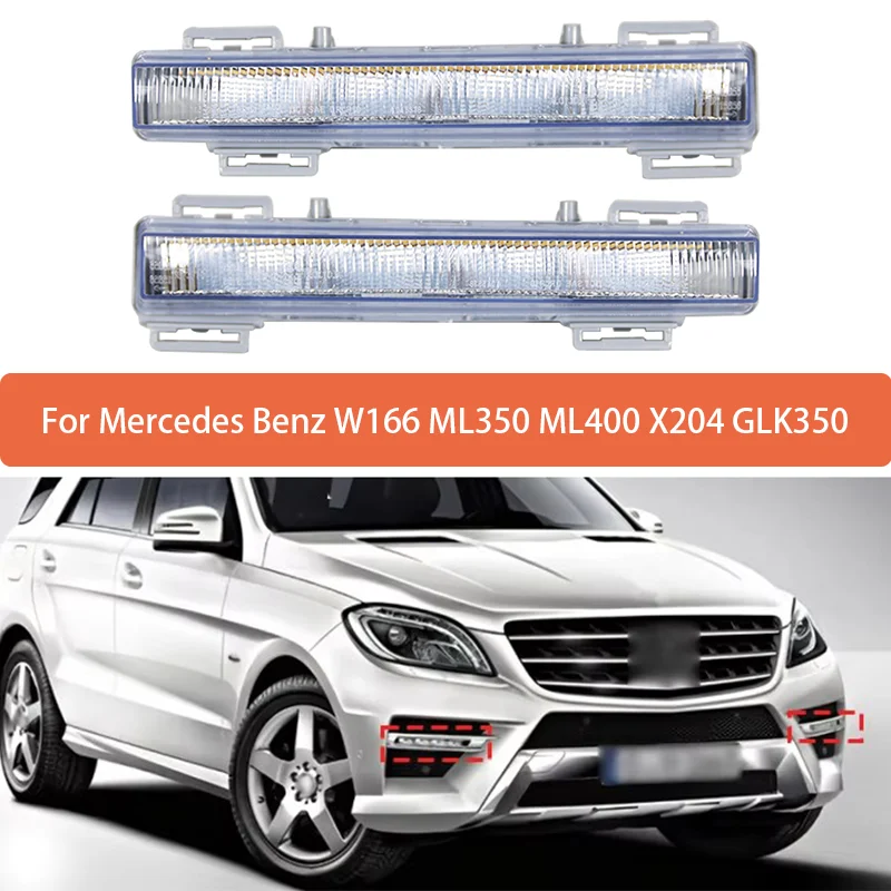 

Пара противотуманных фар для Mercedes Benz W166 ML350 ML400 X204 GLK350 2012-2015 дневные ходовые огни DRL 2049065501 2049065401