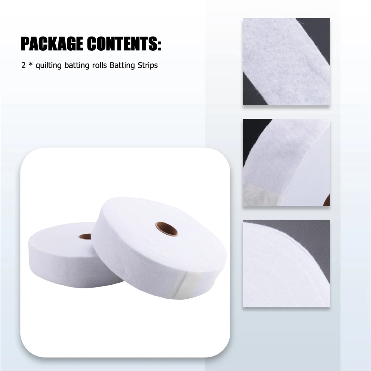 N89R 2 рулона стеганых ватинами, полоска для ватина, 2 1/4 дюйма, ватин из флиса из смеси хлопка на рулоне, всего 70 ярдов для ковриков, декоративных ковриков