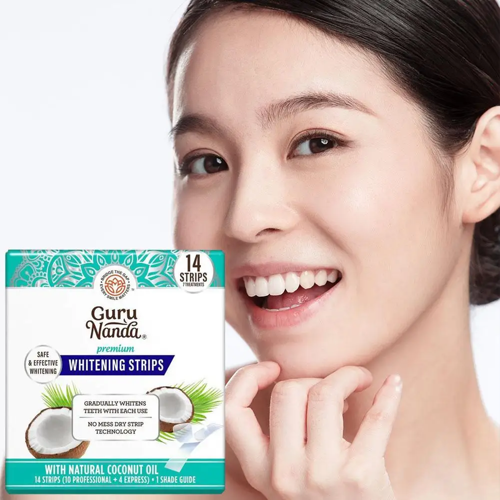 

Отбеливающие полоски GuruNanda. Эмалированные полоски для чувствительных зубов — нескользящие, сухие полоски для удаления пятен. Гигиена полости рта.