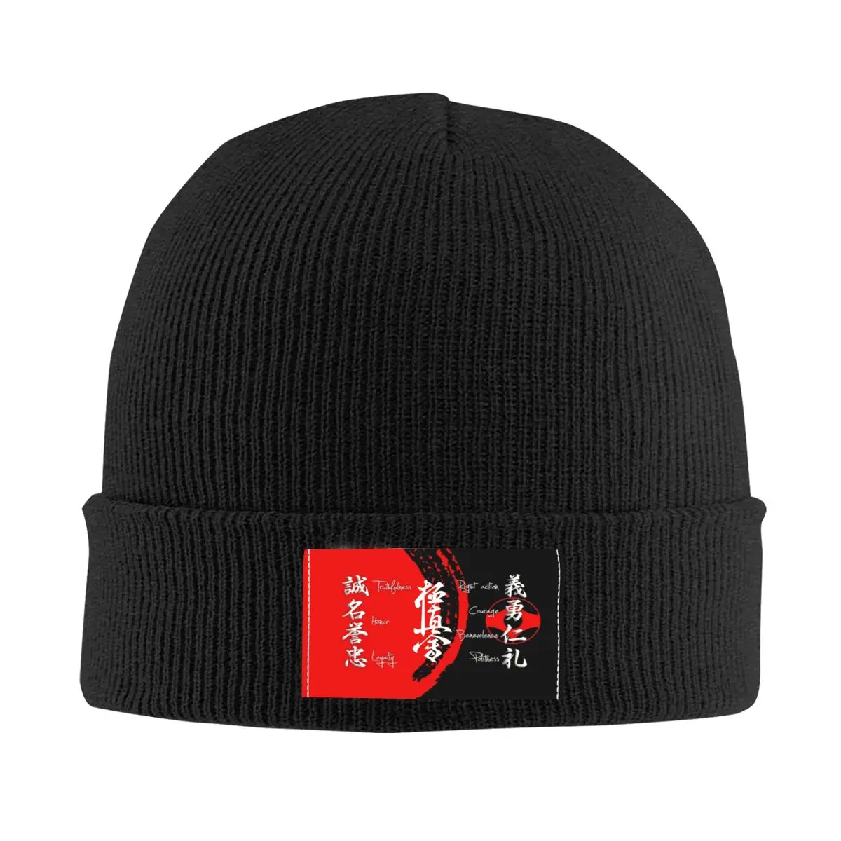 Kyokushin Karate Bushido Values Skullies Beanies Caps Unisex Winter Warm Knit Hat Hip Hop Adult Martial Arts Bonnet Hats