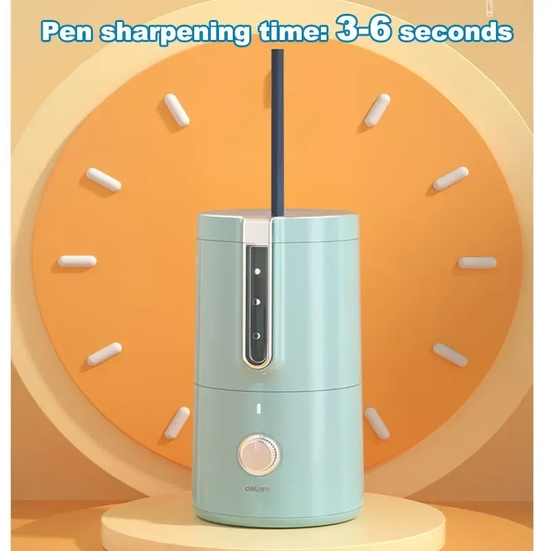 Deli Fully Automatic Electric Pencil Sharpeners USB Fast Charge Pencil Dispenser Gift for Children School Supplies Stationery