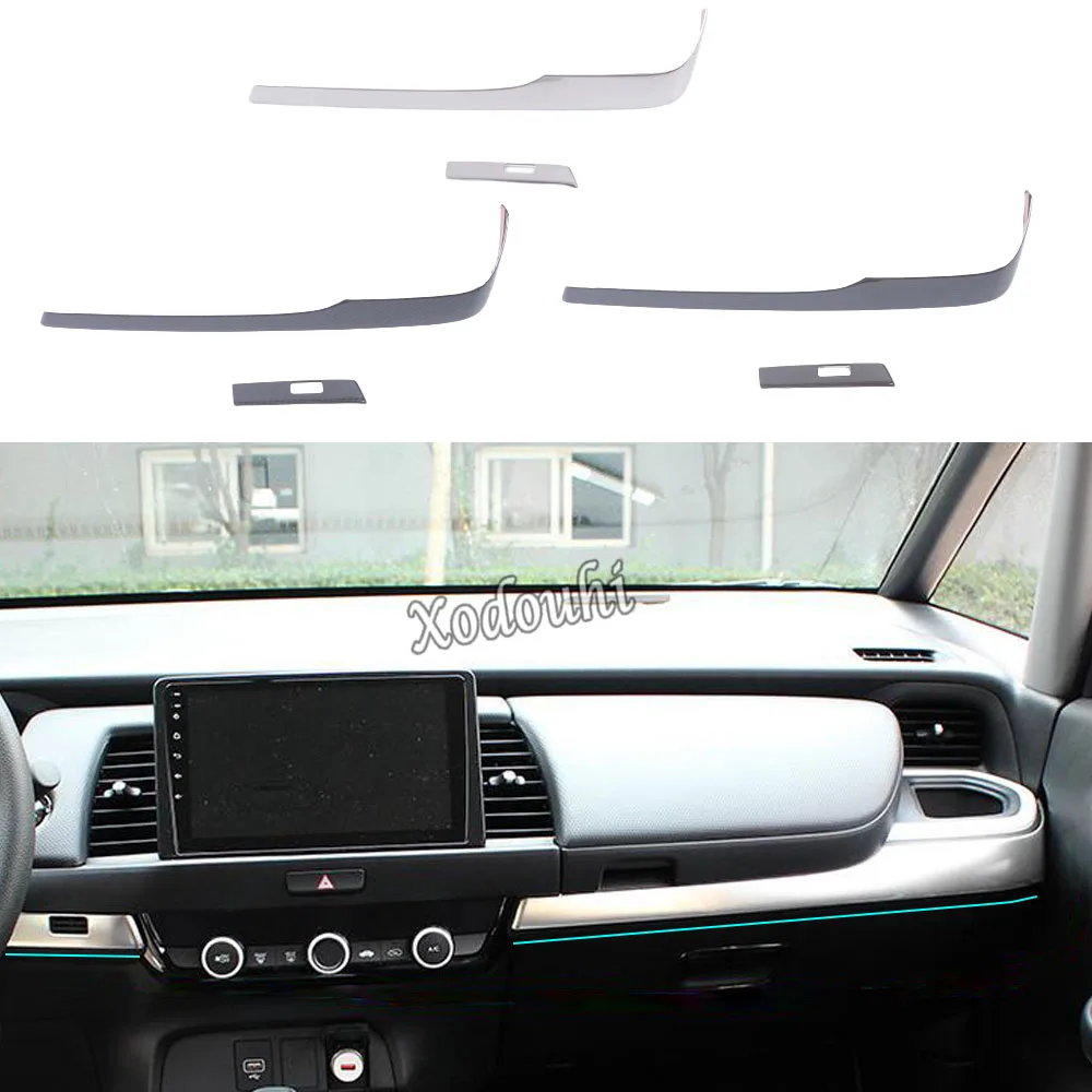 

For Honda Fit Jazz 2020 2021 2022 2023 2024 Car Glove Box Cover Detector Trim Middle Console Control Dashboard Panel Parts 2PCs