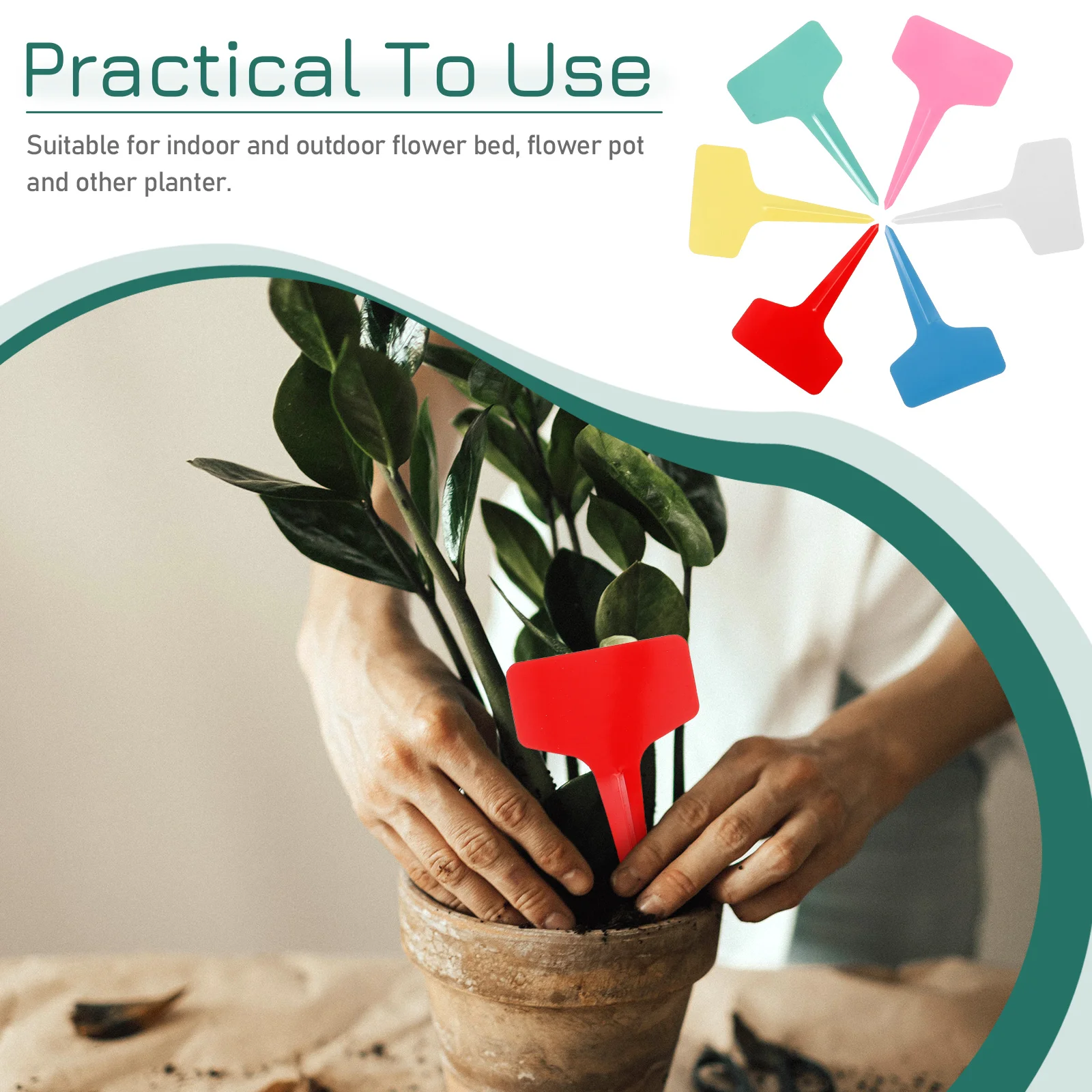 

175pcs Plastic Plant Labels T-Shaped Garden Markers For Flower Bed Pot Plant Classification Signs Gardening Supplies