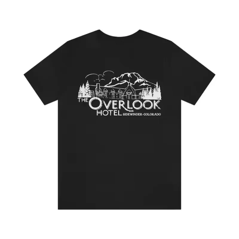 The Overlook Hotel Vintage Horror Movie Graphic Tees The Shining T-Shirt Vintage Men's Women Tops Streetwear Casual Short Sleeve
