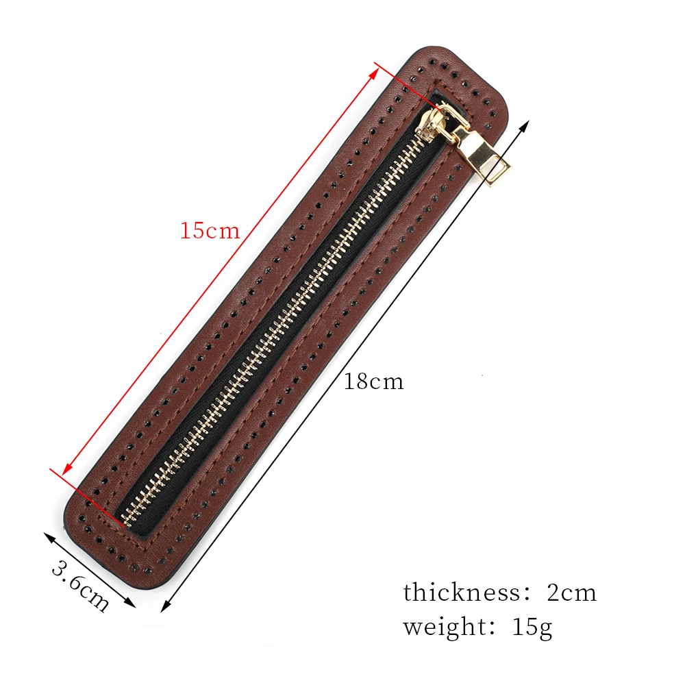 DIY Custom Zipper for Woven Bag Hardware PU Leather Zipper Sewing Accessories 18cm Metal Zipper for Clothes Shoes Supplies