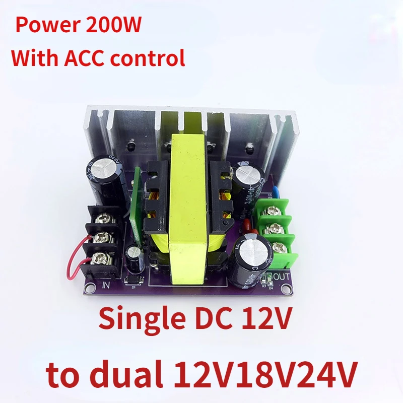 

Single DC 12v Turn Positive and Negative 12v15v18v24 Subwoofer Car Car Audio Amplifier Boost Dual Power Board