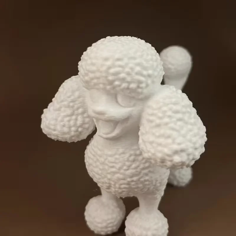 Newest 3D Poodle Dog Figurine Mini White Resin Puppy Statue Small Animal Desktop Ornament for Bookshelf Table Home Decor